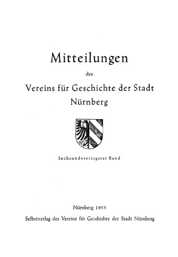 Mitteilungen des Vereins für Geschichte der Stadt Nürnberg
