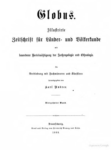 Globus. Illustrirte Zeitschrift für Länder- und Völkerkunde
