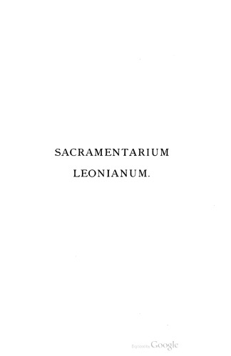 Sacramentarium Leonianum