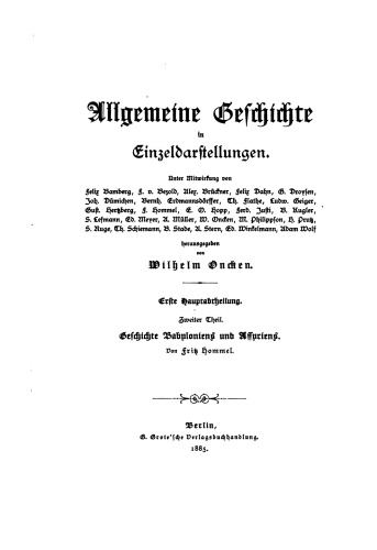 Geschichte Babyloniens und Assyriens
