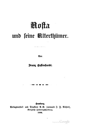 Aosta und seine Altertümer