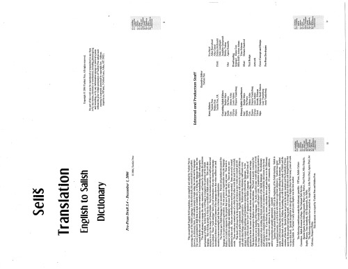 Seliš Translation English to Salish Dictionary