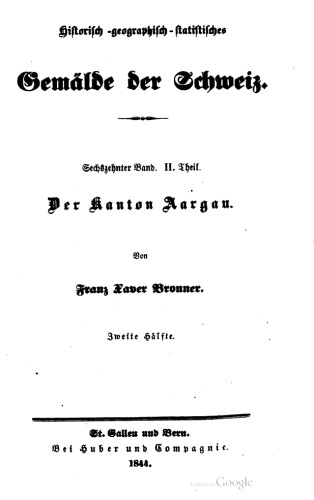 Der Canton [Kanton] Aargau
