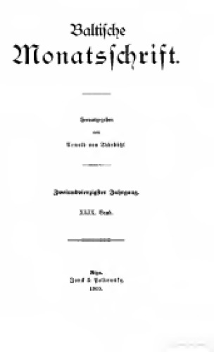 Baltische Monatsschrift