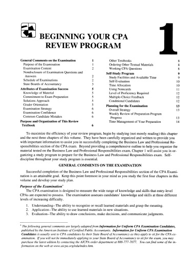 Wiley Cpa Examination Review, 2001: Business Law and Professional Responsibilities