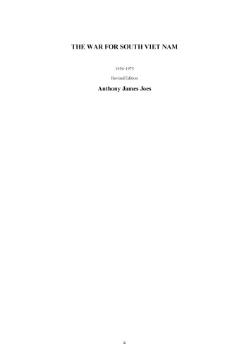 The war for South Viet Nam, 1954-1975