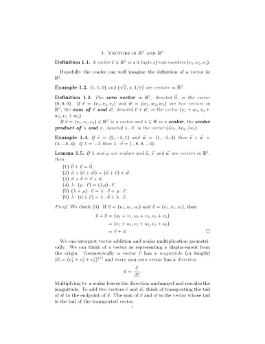 Calculus of Several Variables: Lecture Notes