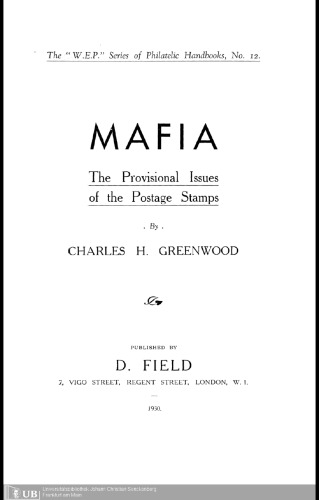Mafia: The Provisional Issues of the Postal Stamps