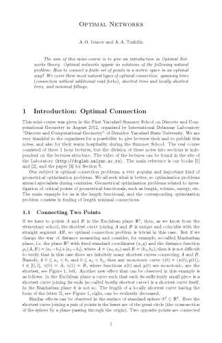 Optimal Networks