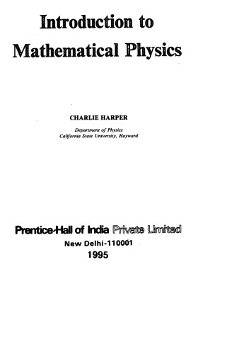 Introduction to Mathematical Physics