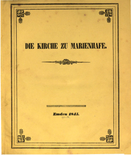 Die alte Kirche zu Marienhafe in Ostfriesland