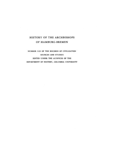 History of the archbishops of Hamburg-Bremen