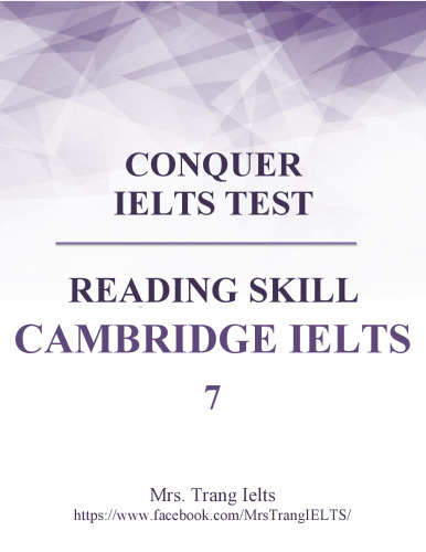 Conquer IELTS Test - Reading Skill - Cambridge IELTS 7