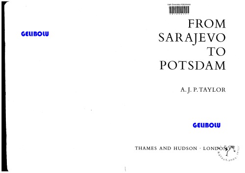 From Sarajevo to Potsdam