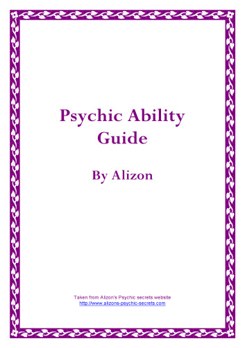 Psychic ability guide