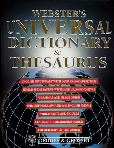 Webster’s Universal Dictionary and Thesaurus