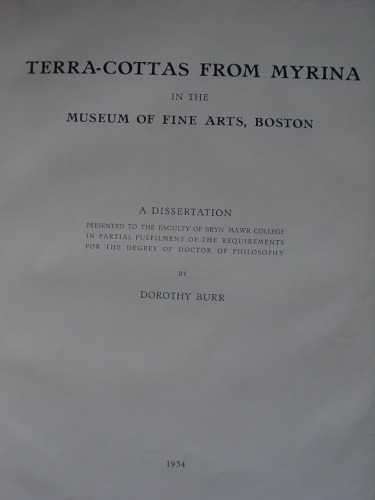 Terra-cottas from Myrina in the Museum of Fine Arts, Boston