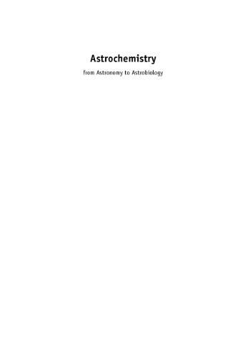 Astrochemistry[c] From Astronomy to Astrobiology