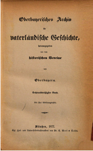 Oberbayerisches Archiv für vaterländische Geschichte