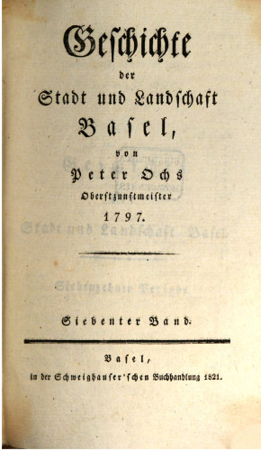 Geschichte der Stadt und Landschaft Basel