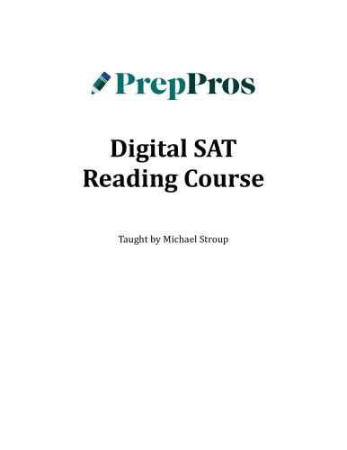 Preppros Digital SAT Reading Course