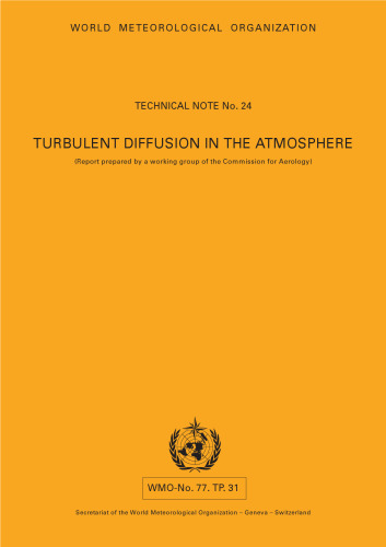 Turbulent Diffusion in the Atmosphere