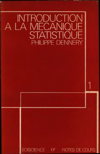 Introduction à la mécanique statistique - notes de cours