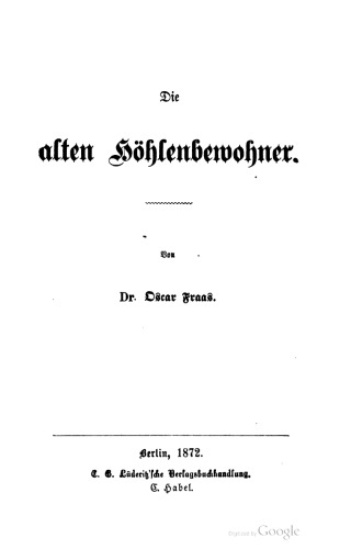 Die alten Höhlenbewohner