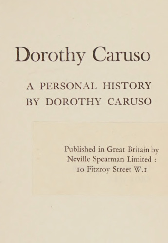 Dorothy Caruso on Gurdjieff 1952