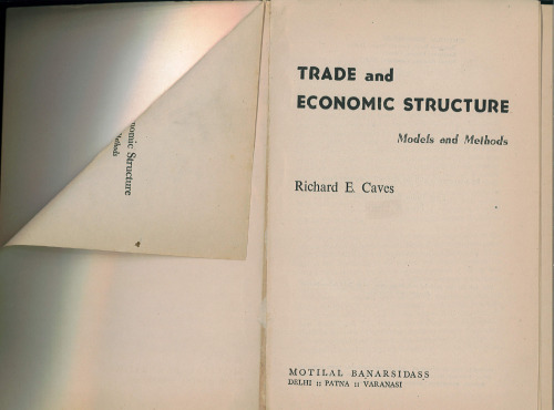 Trade and economic structure : models and methods