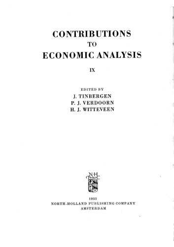 An econometric model of the United States, 1929-1952