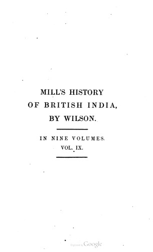 The history of British India from 1805 to 1835