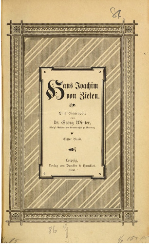 Hans Joachim von Zieten : Eine Biographie