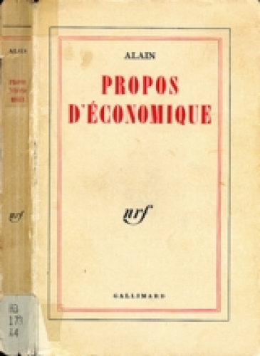 Propos d'économie