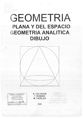 Geometría Plana y del Espacio, Geometría Analítica, Dibujo - con Solucionario