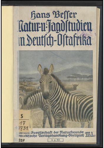 Natur- und Jagdstudien in Deutsch-Ostafrika