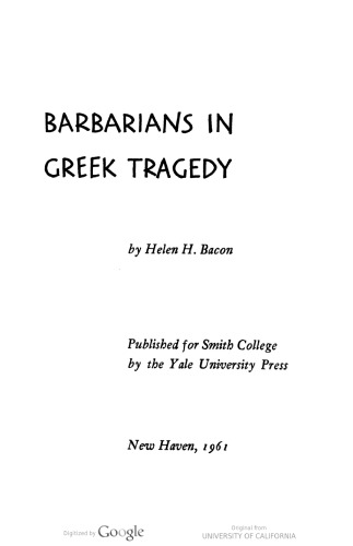 Barbarians in Greek tragedy