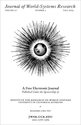 JWSR Volume X, Number 3 (2004)