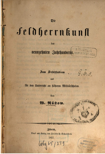 Die Feldherrnkunst des neunzehnten Jahrhunderts