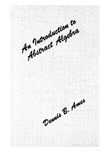 An Introduction to Abstract Algebra