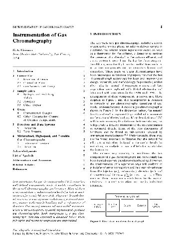 Instrumentation of Gas Chromatography