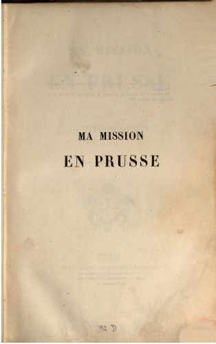 Ma mission en Prusse