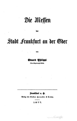 Die Messen der Stadt Frankfurt an der Oder