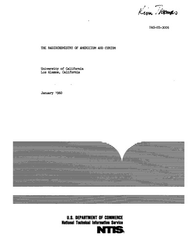 The radiochemistry of americium and curium