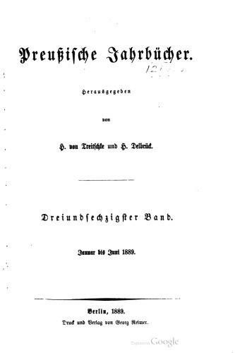 Preußische Jahrbücher