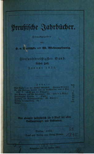 Preußische Jahrbücher