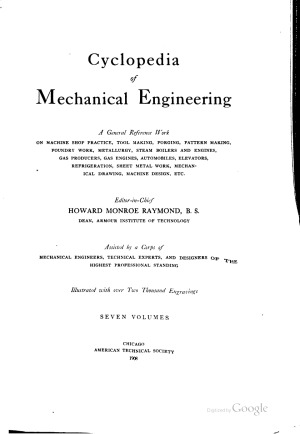 Cyclopedia of Mechanical Engineering