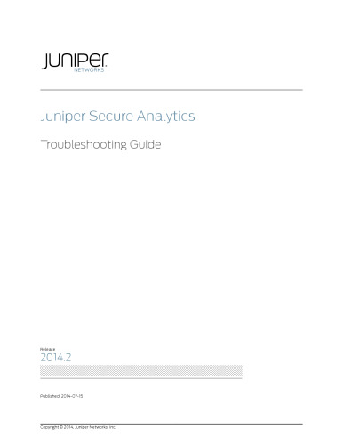 Juniper Secure Analytics Troubleshooting Guide