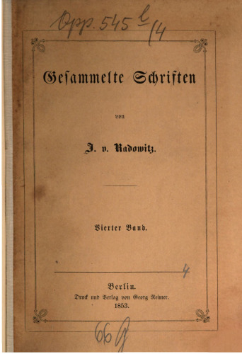 Gesammelte Schriften / Fragmente; 1