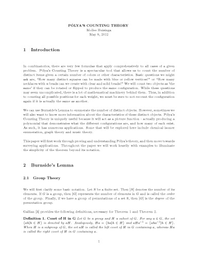Pólya’s counting theory